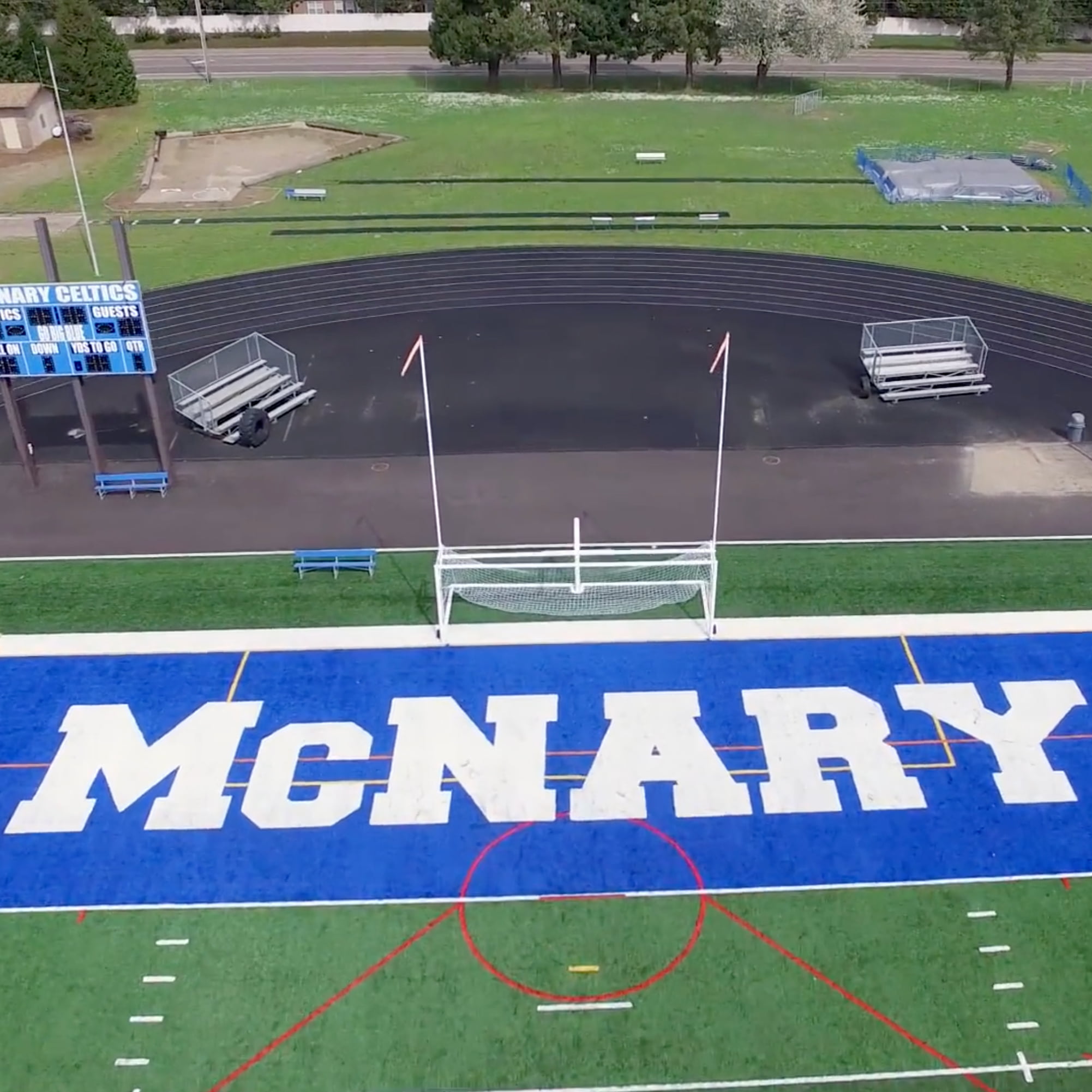 Overview of mcnary football field in zone